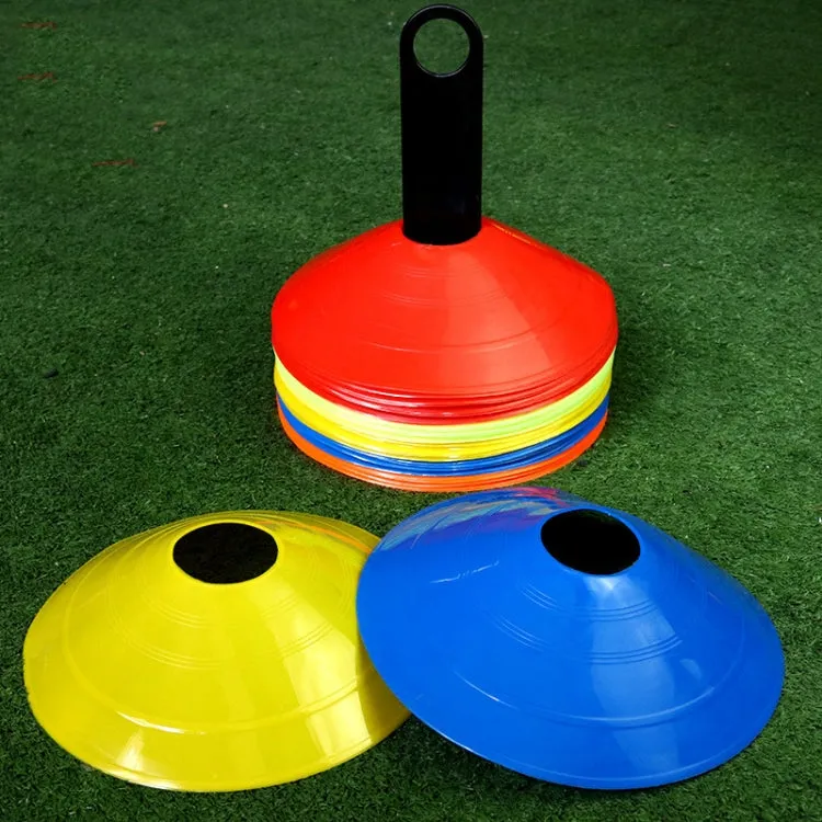 10 PCS Football Training Sign Disc Sign Cone Obstacle Football Training Equipment(Orange)