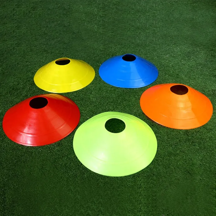 10 PCS Football Training Sign Disc Sign Cone Obstacle Football Training Equipment(Orange)