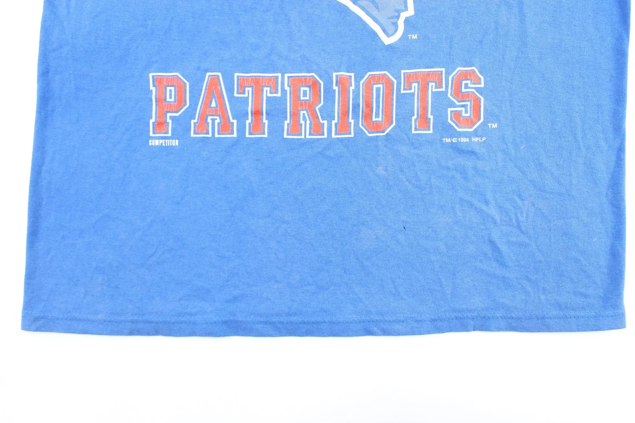 1994 New England Patriots Striped T-Shirt