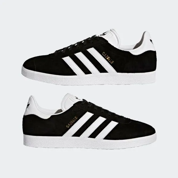 Adidas Men's Gazelle Shoes - Core Black / White / Gold Metallic