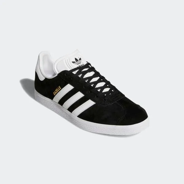 Adidas Men's Gazelle Shoes - Core Black / White / Gold Metallic