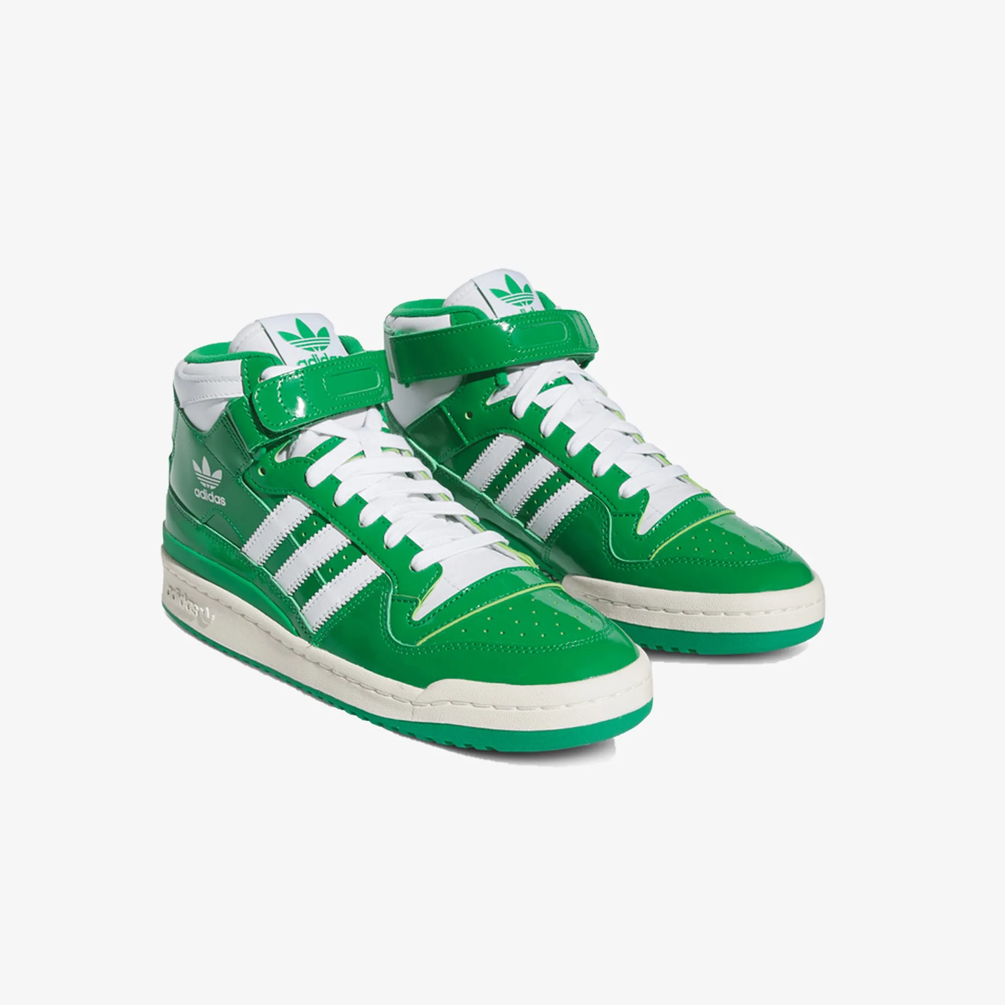 Adidas Originals | FORUM MID  { GREEN/FTWR WHITE/CREAM WHITE