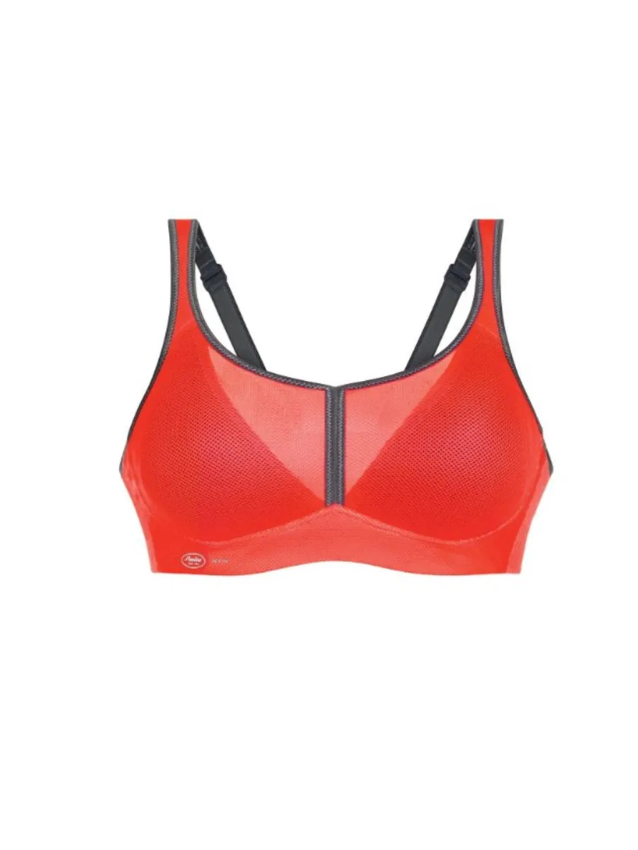 Air Control Deltapad Sports Bra - Coral/Anthracite