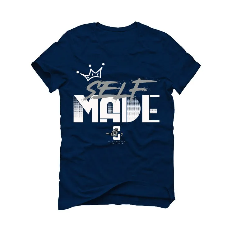 AIR JORDAN 3 “WHITE NAVY”| ILLCURRENCY Navy Blue T-Shirt (Self Made)