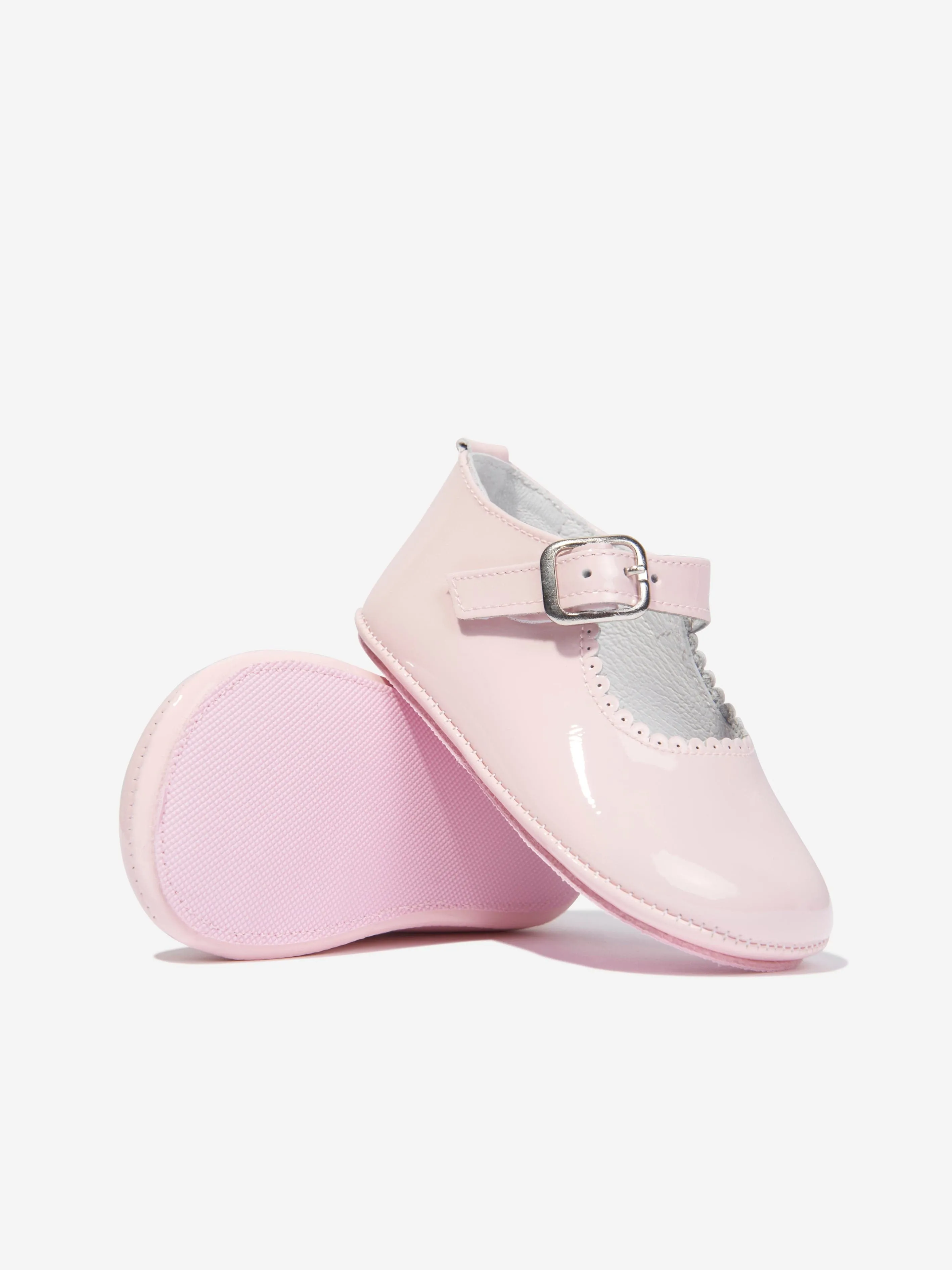 Andanines Baby Girls Leather Mary Jane Shoes in Pink