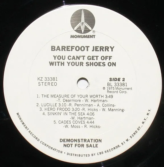 Barefoot Jerry - You Can't Get Off With Your Shoes On (LP, Album, Promo) (VG)