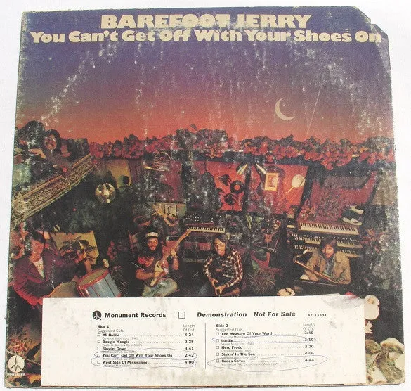 Barefoot Jerry - You Can't Get Off With Your Shoes On (LP, Album, Promo) (VG)