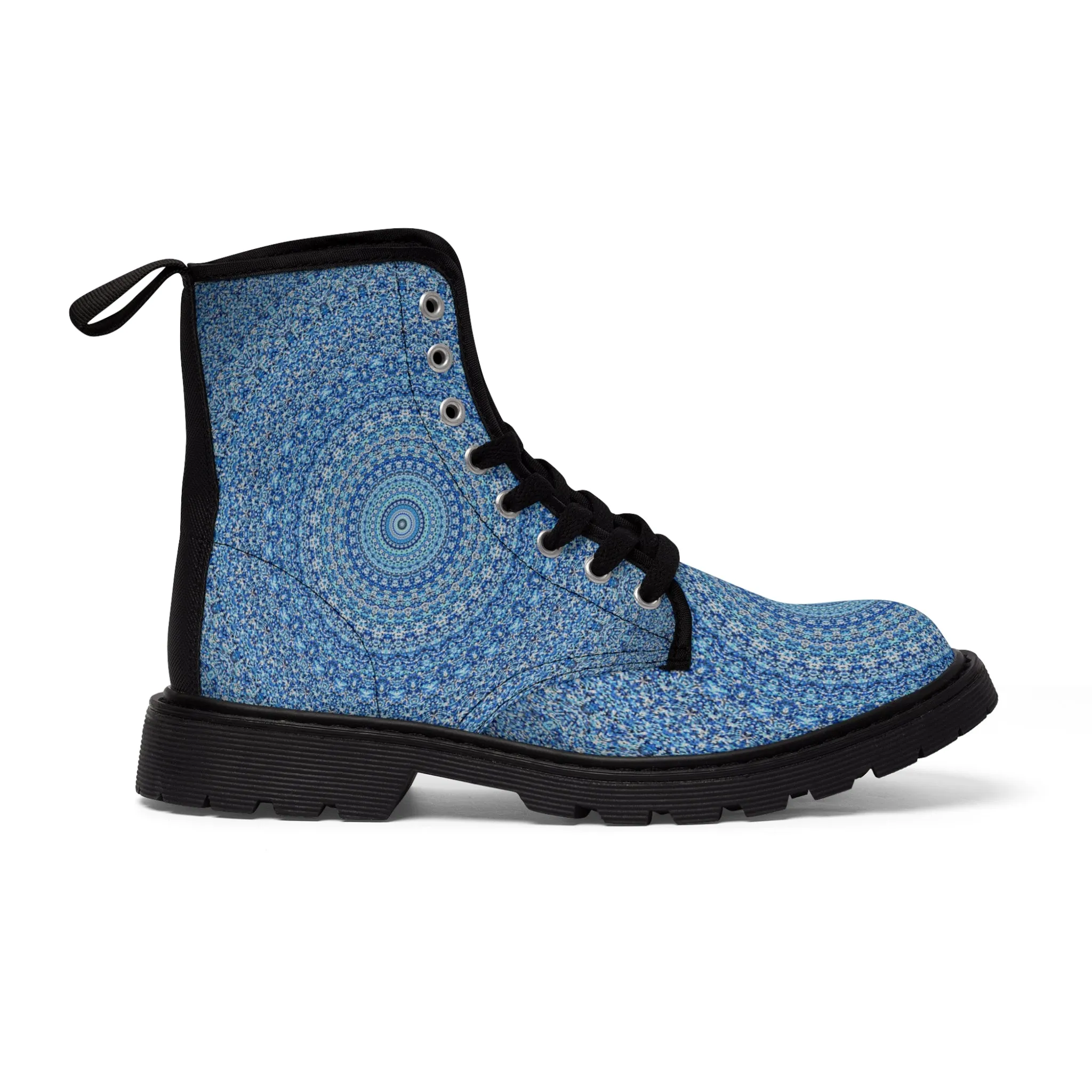 Blue Mandala - Inovax Woman's Canvas Boots