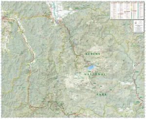 Bogong Alpine National Park Area (VIC) Topographic Wall Map by Spatial Vision