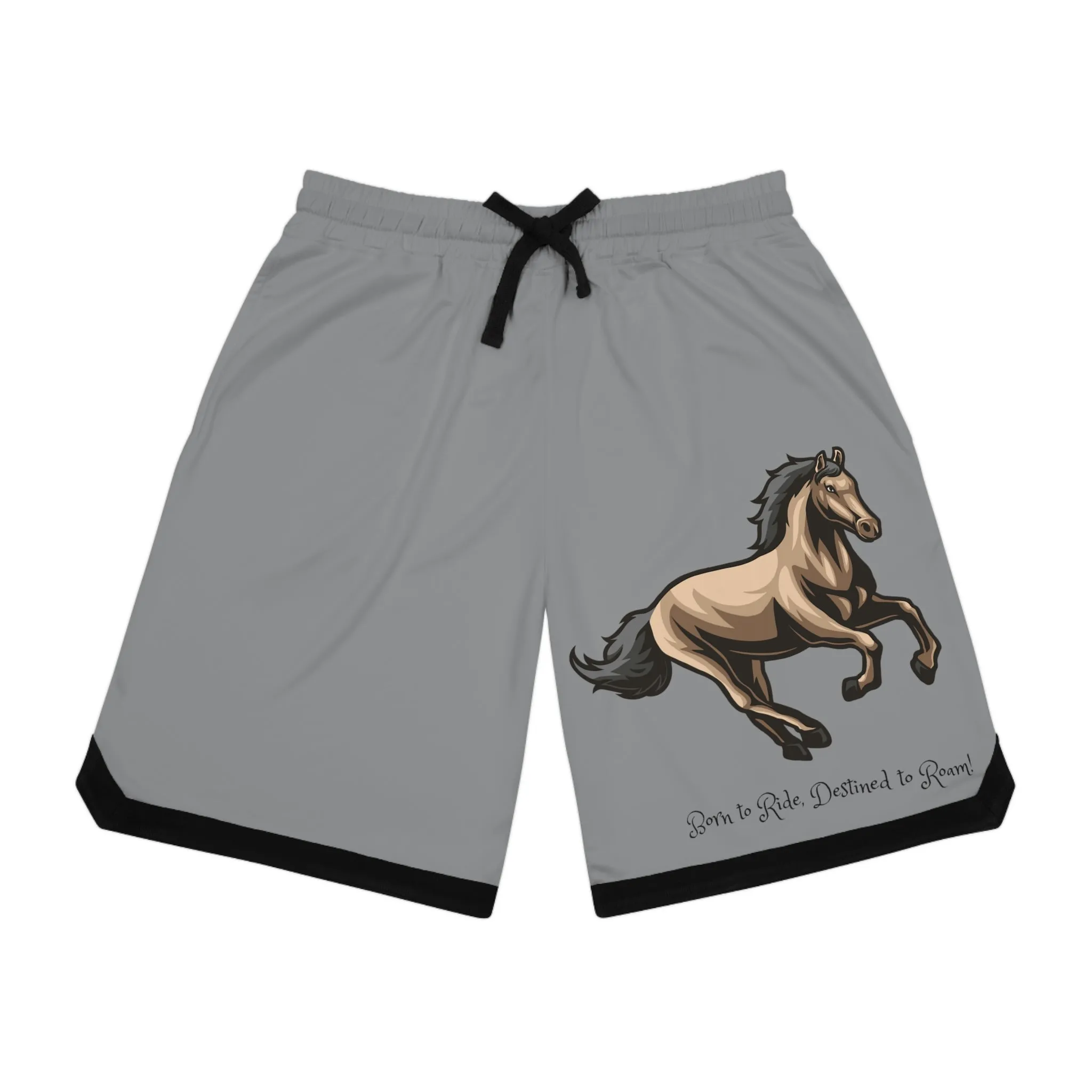 Born to Ride Horse POD Basketball Rib Shorts (AOP)