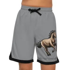 Born to Ride Horse POD Basketball Rib Shorts (AOP)