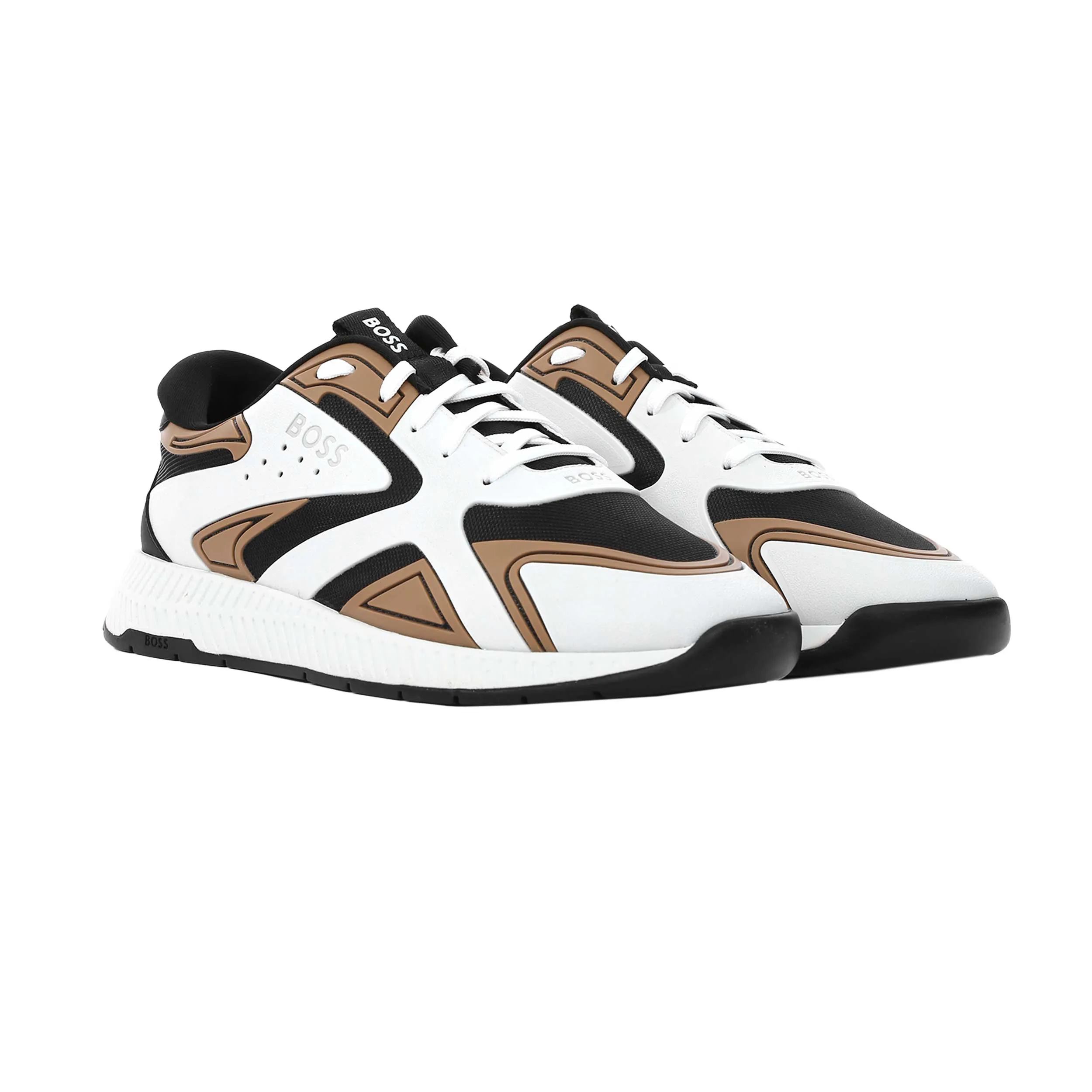 BOSS Titanium Runn thm Trainer in Open Beige