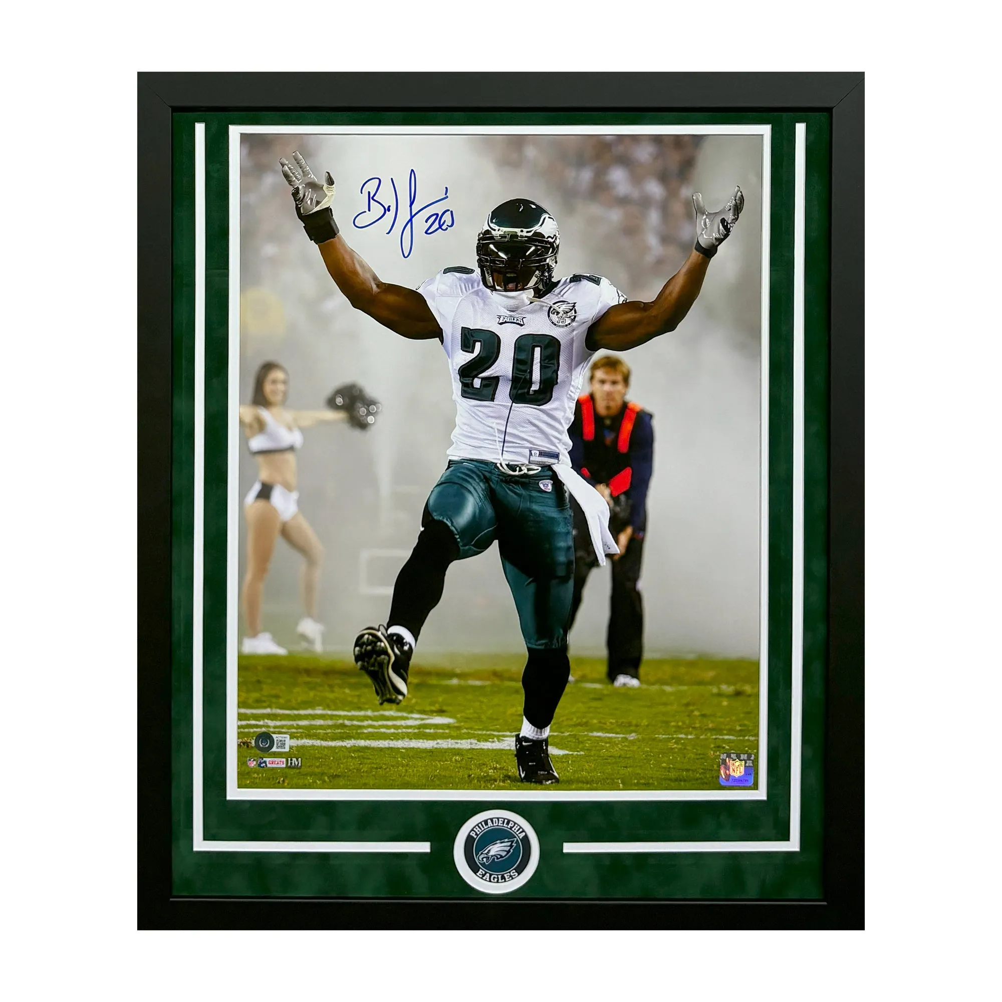 Brian Dawkins Hand Signed & Framed Philadelphia Eagles 16x20 Football Photo