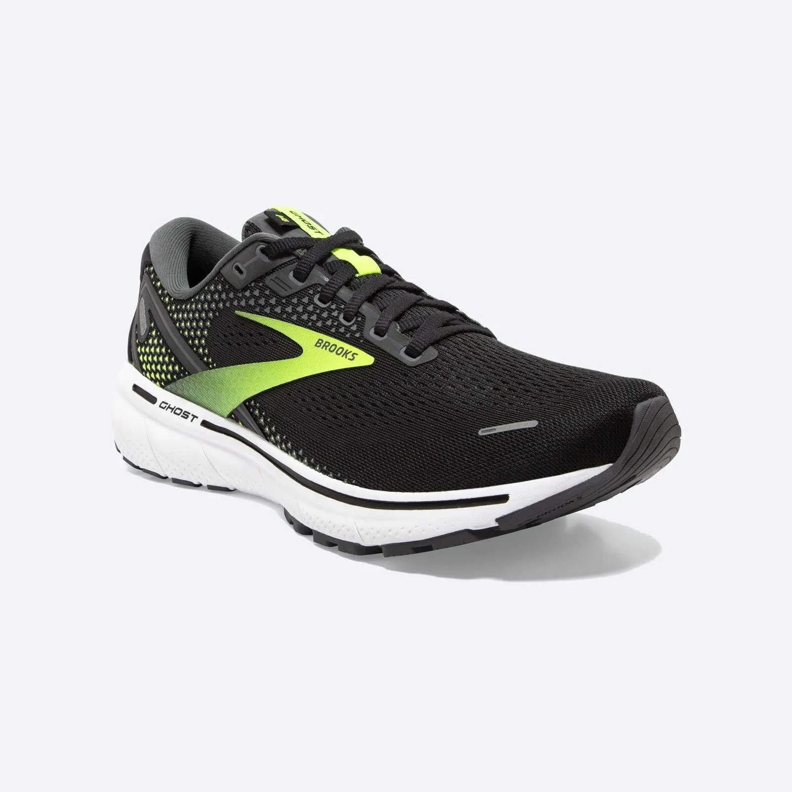 Brooks Mens Ghost 14 Road Running Shoes - Black/Green