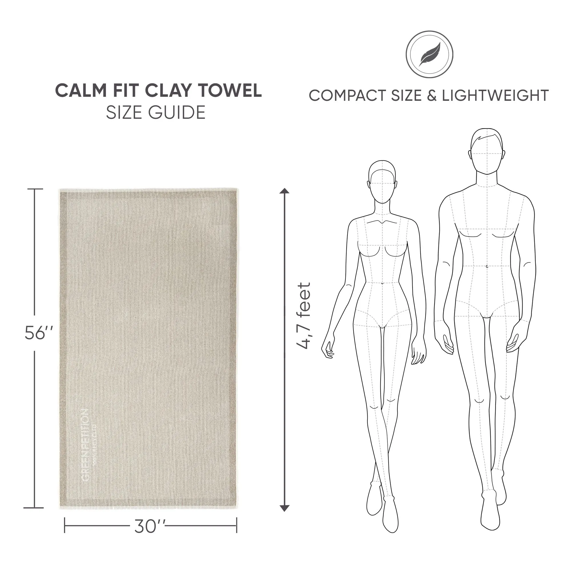 Calm FIT Clay Bath Towel