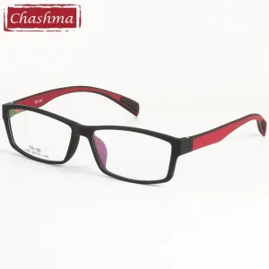 Chashma Unisex Full Rim Square Tr 90 Titanium Sport Eyeglasses 4666