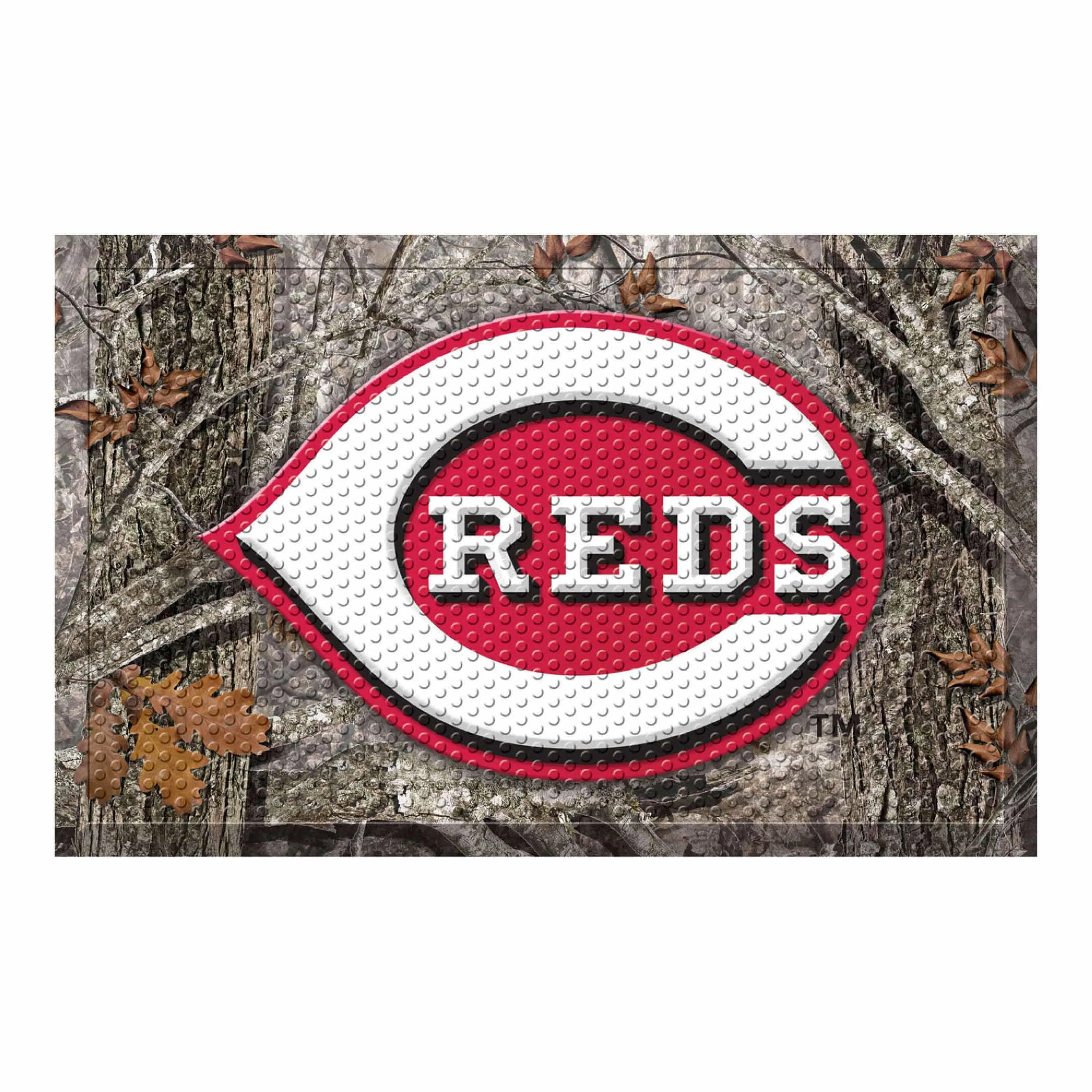 Cincinnati Reds Rubber Scraper Door Mat Camo