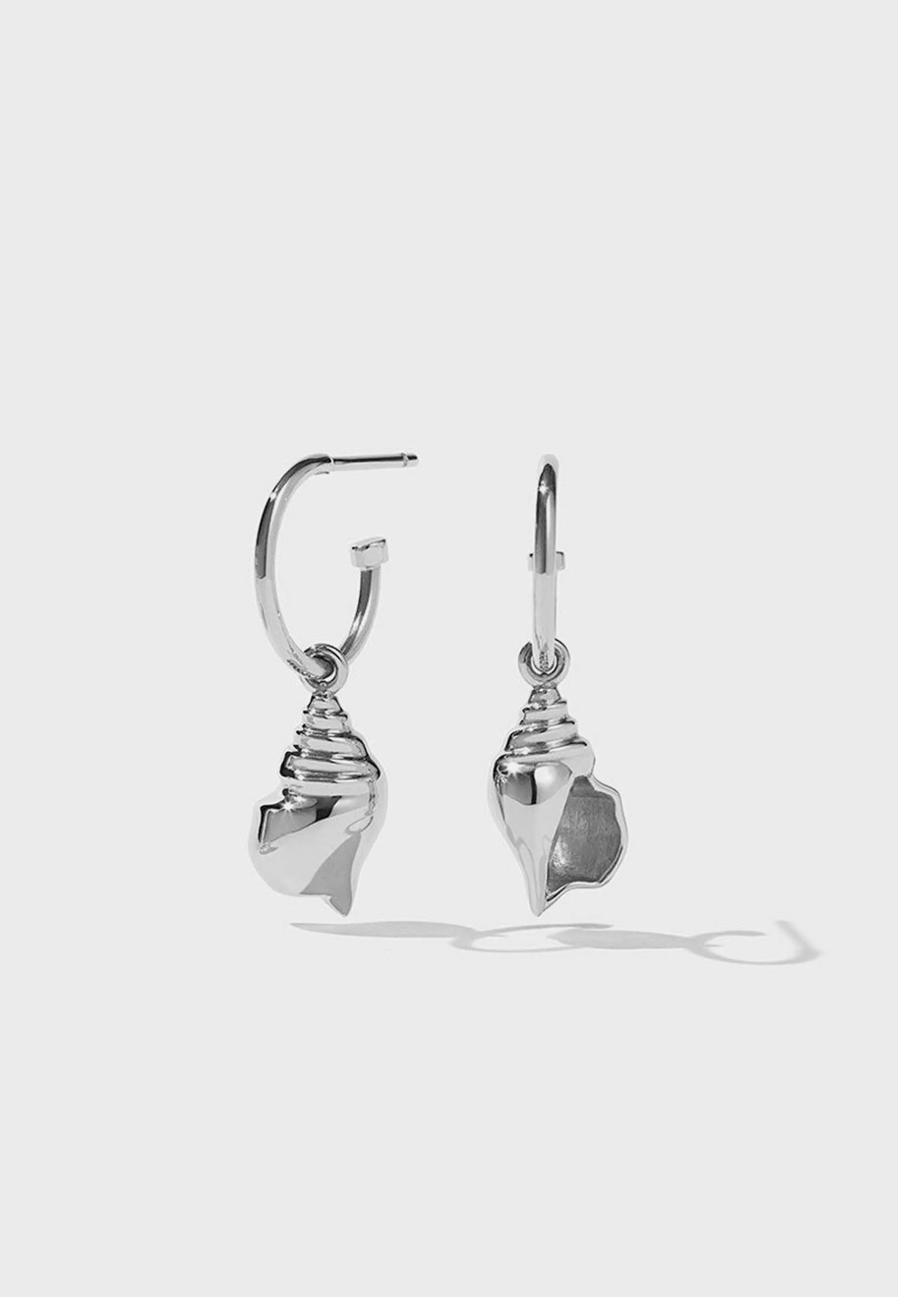 Conch Signature Hoops - Silver