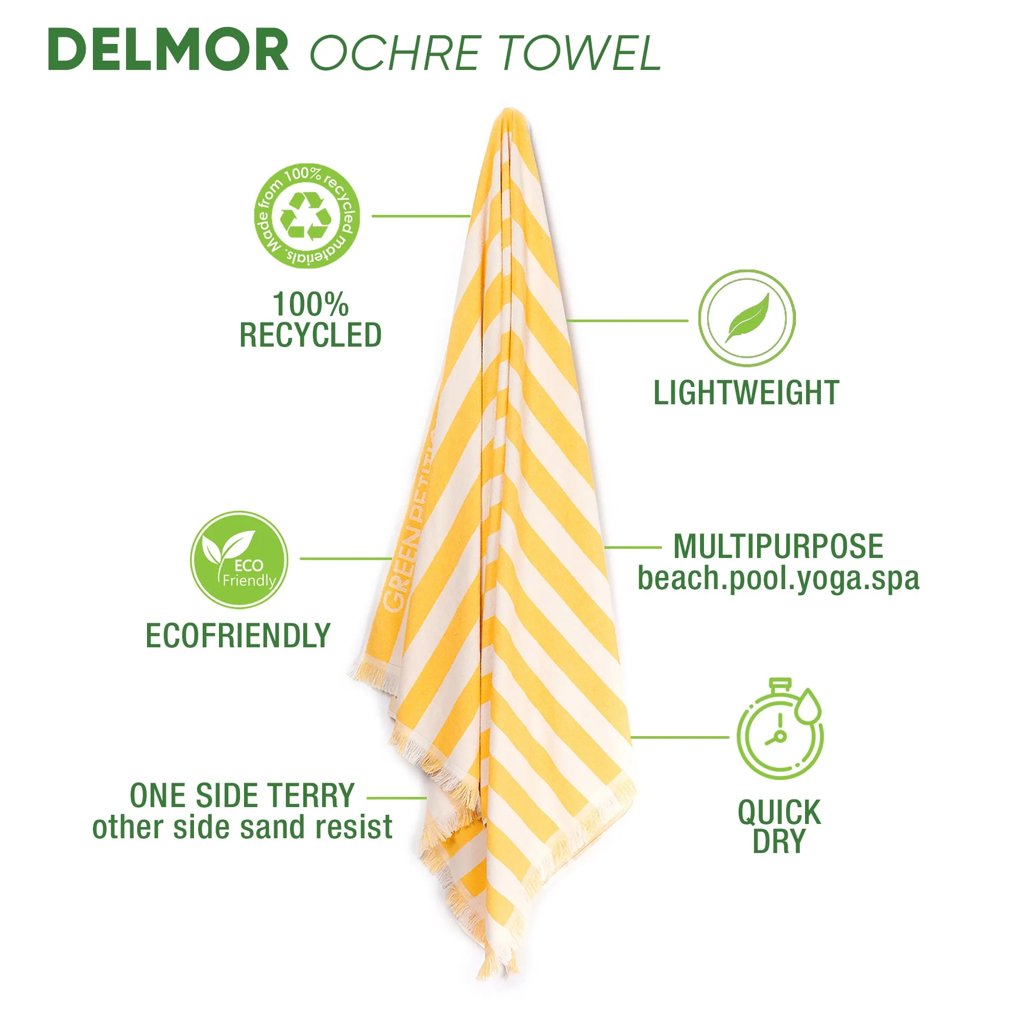 Delmor Ochre Beach Towel