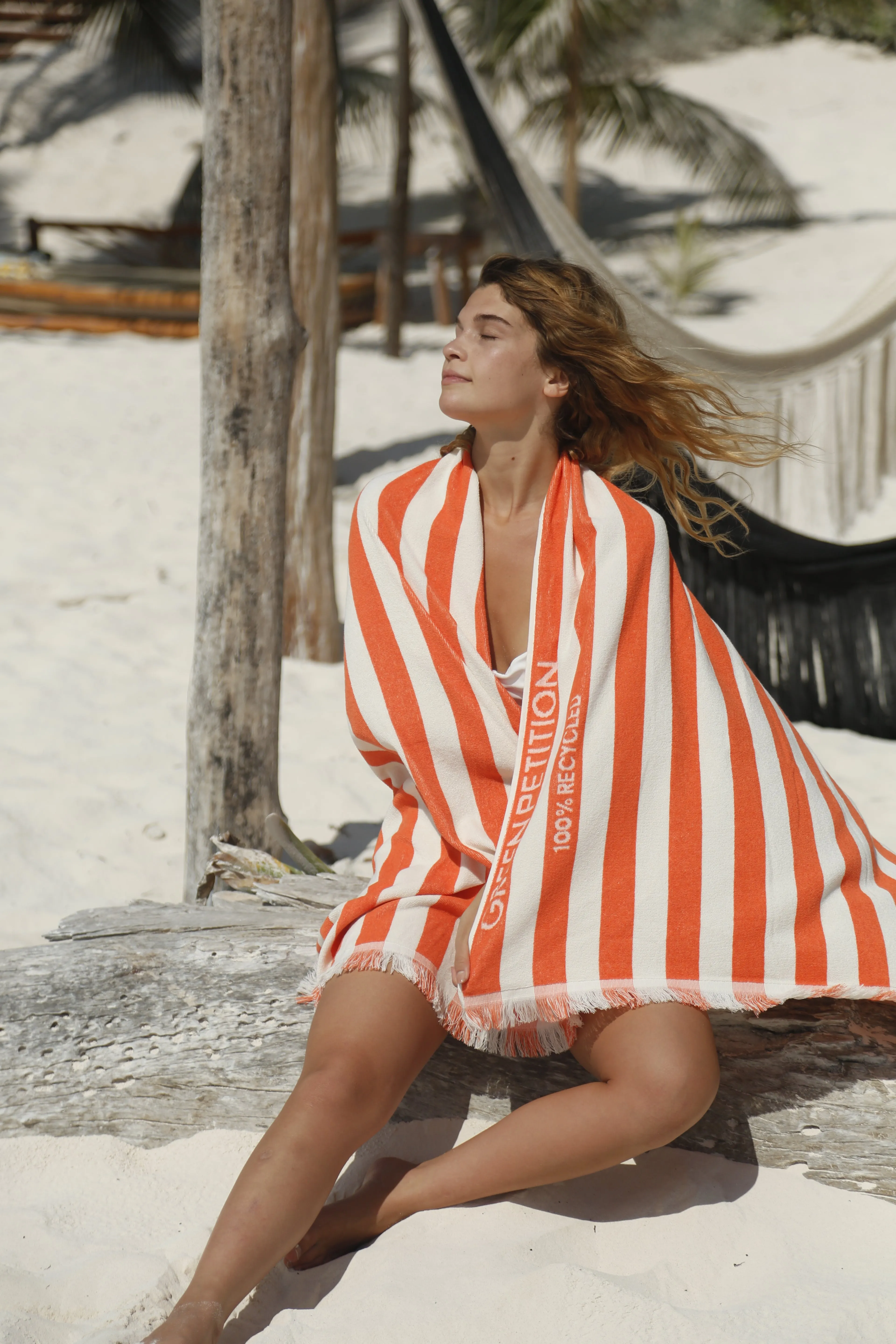 Delmor Tangerine Beach Towel