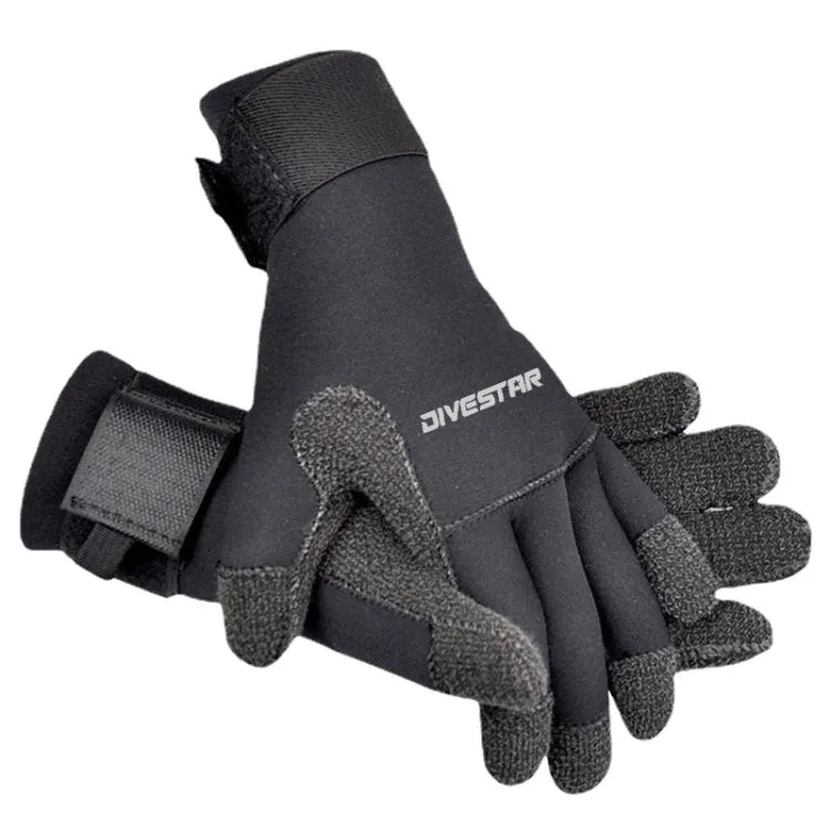 DIVESTAR 5mm Non-slip Wear-resistant Gloves Stab-resistant Diving Gloves, Size: XL