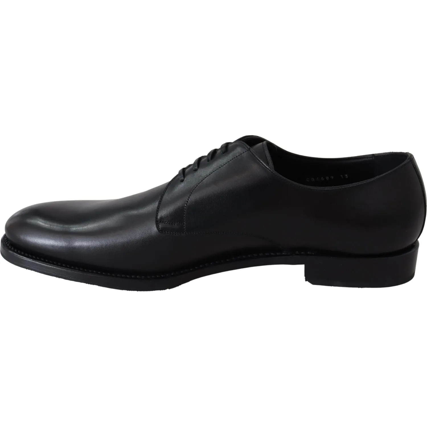 Dolce & Gabbana Elegant Black Leather Derby Dress Shoes