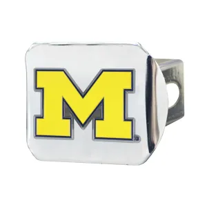 Fanmats Michigan Wolverines Color Hitch Cover - Chrome