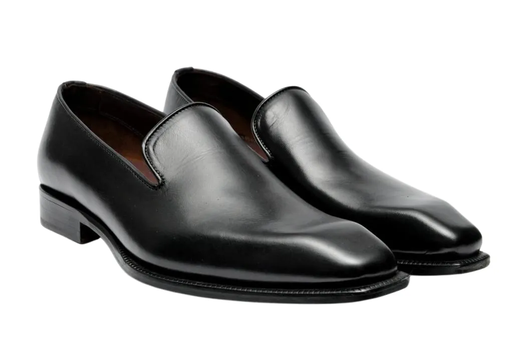 Filangieri - Black Square Toe Classic Leather Dress Shoe