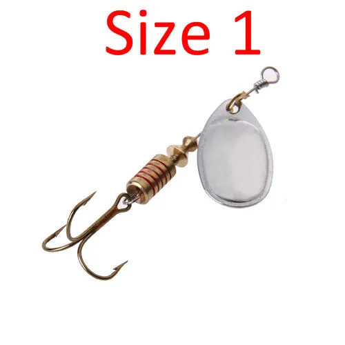 FISH KING 1PC Size1-Size4 Fishing Hook Mepps Spinner Fishing Lures With Knife-edged Treble Hooks Bulk Fishing Tackle Pesca