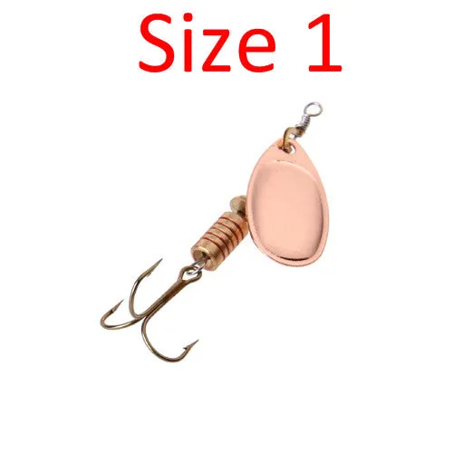 FISH KING 1PC Size1-Size4 Fishing Hook Mepps Spinner Fishing Lures With Knife-edged Treble Hooks Bulk Fishing Tackle Pesca