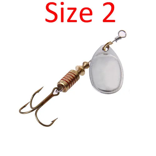 FISH KING 1PC Size1-Size4 Fishing Hook Mepps Spinner Fishing Lures With Knife-edged Treble Hooks Bulk Fishing Tackle Pesca