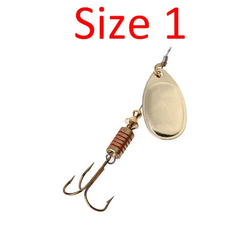 FISH KING 1PC Size1-Size4 Fishing Hook Mepps Spinner Fishing Lures With Knife-edged Treble Hooks Bulk Fishing Tackle Pesca