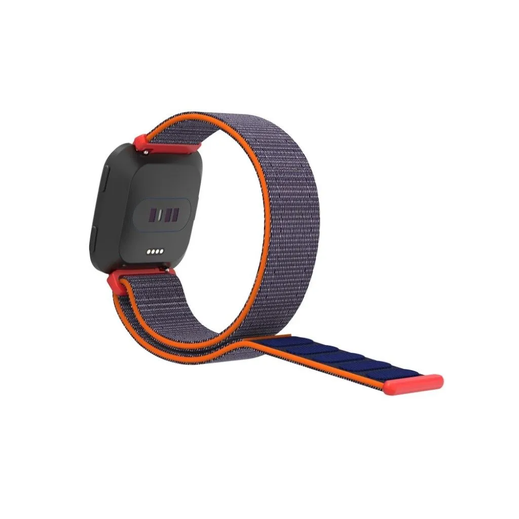 Fitbit Versa velcro closure flexible watchband - Blue / Red