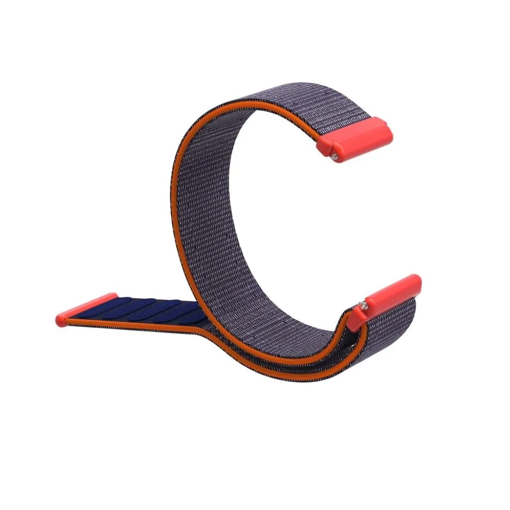 Fitbit Versa velcro closure flexible watchband - Blue / Red