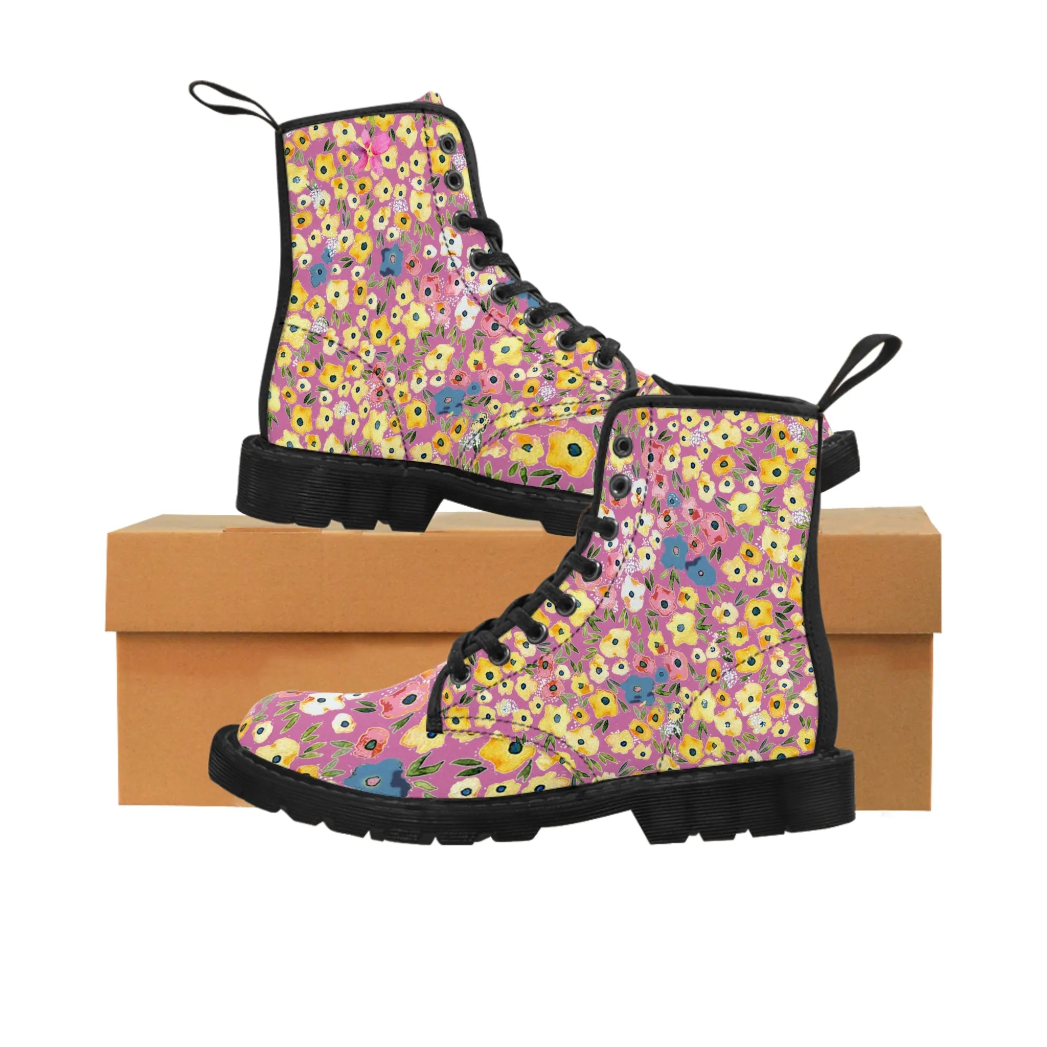 Floral Women's Canvas Boots