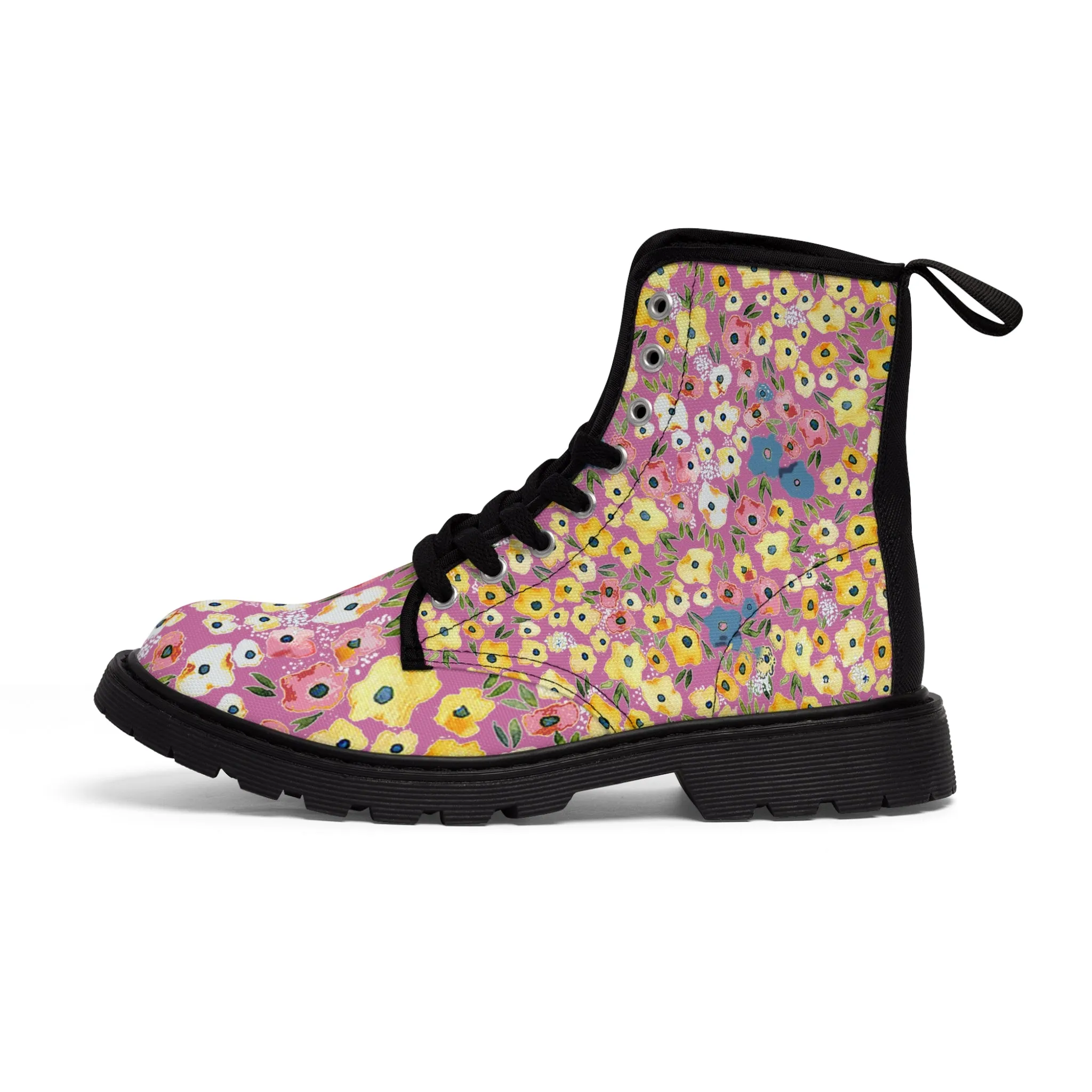 Floral Women's Canvas Boots