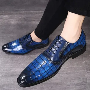 Formal Men's Crocodile  Leather Shoes Toe Casual Party Office Platform