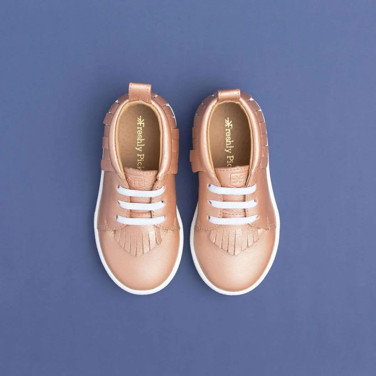 Freshly Picked | Rose Gold Sneaker Mocc Size 10