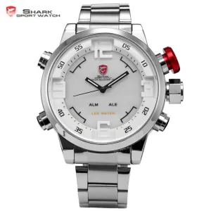 GULPER Shark Sport Watch Silver/White/Red  SW 104