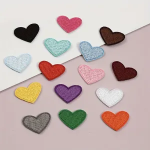 Heart Shape Iron On Patches  Embroidered Mini Appliques