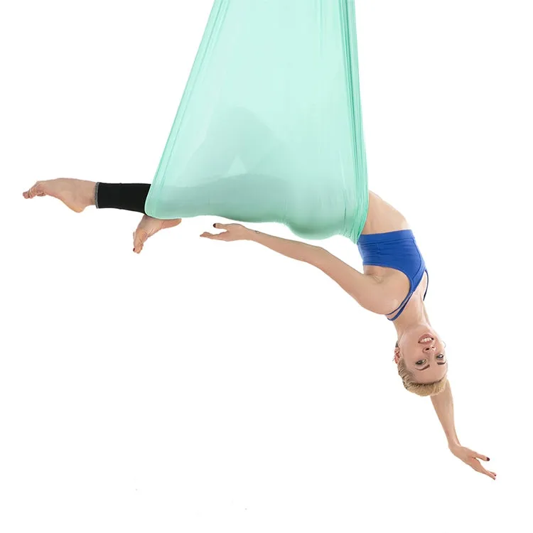 Household Handstand Elastic Stretching Rope Aerial Yoga Hammock Set(Green Light)