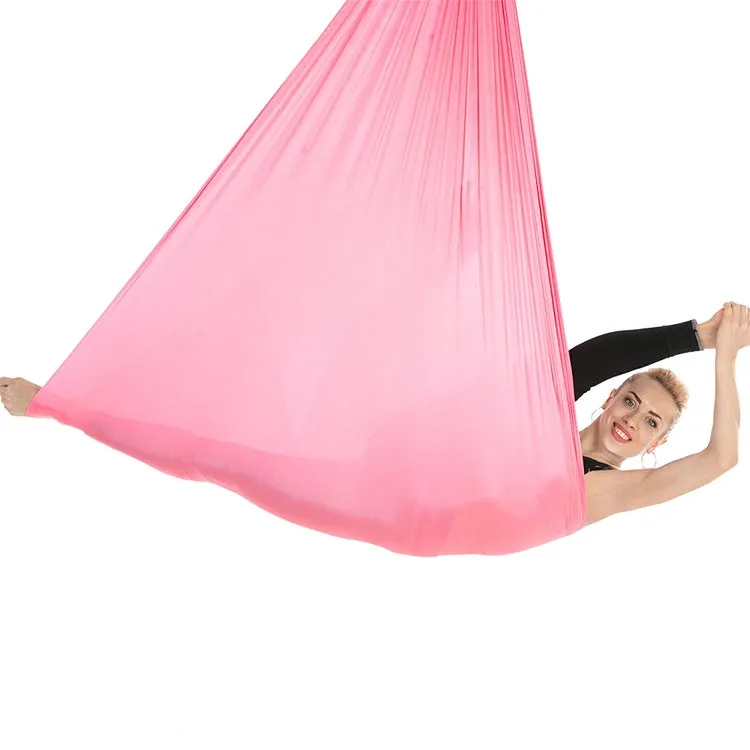 Household Handstand Elastic Stretching Rope Aerial Yoga Hammock Set(Pink)