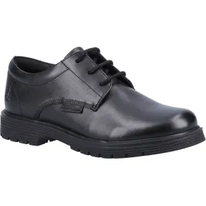 Hush Puppies Polly Jnr Girls Black Lace Up School Shoe