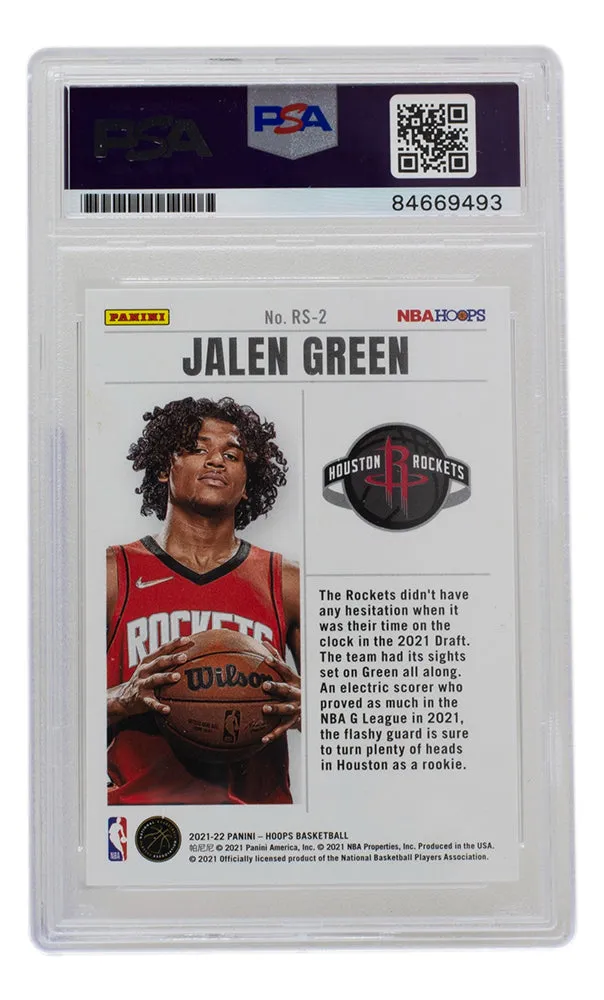 Jalen Green Signed Houston Rockets 2021 NBA Hoops Special Rookie Card #RS2 PSA/DNA