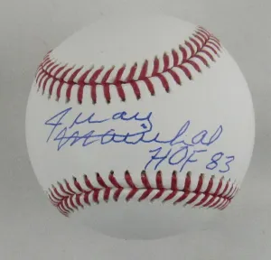 Juan Marichal Signed Rawlings w/ HOF 83 Insc Baseball JSA Witness