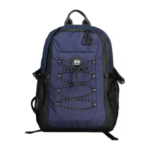 La Martina Blue Polyester Men Backpack