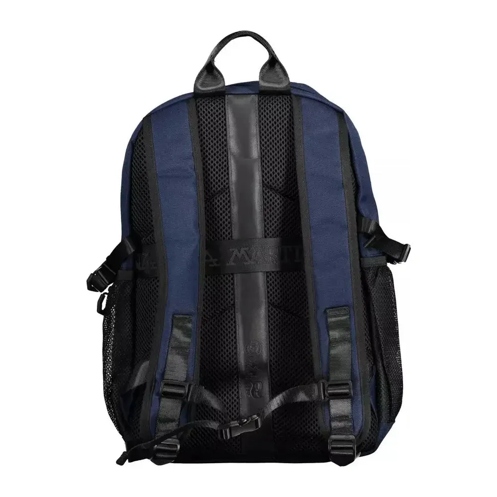 La Martina Blue Polyester Men Backpack