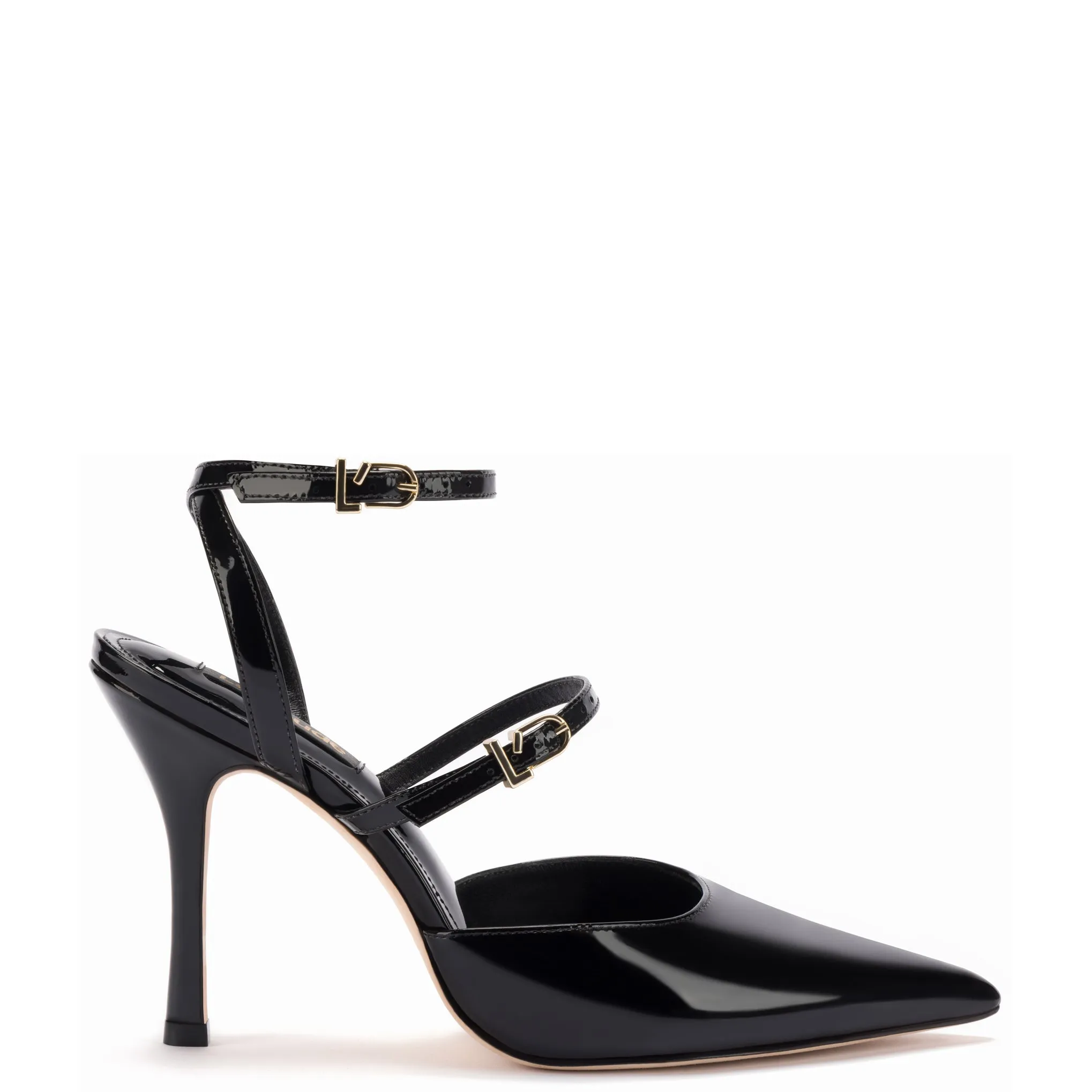 Larroude Kris Pump In Black Patent Leather