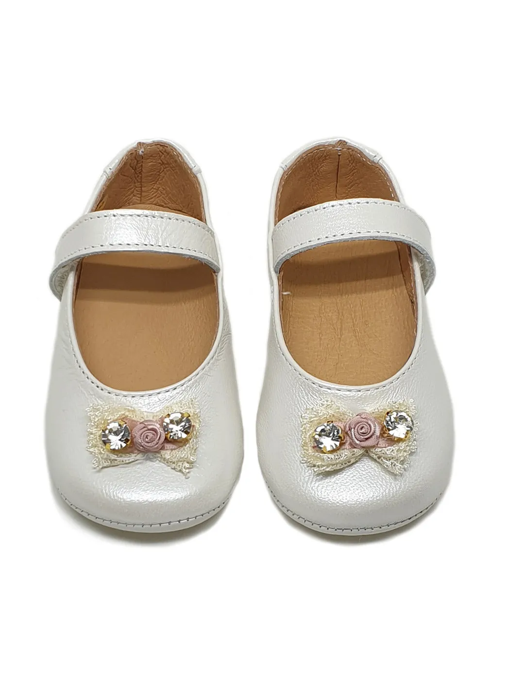 Leather Pre-Walker Shoes for baby-PR-M259-Cream