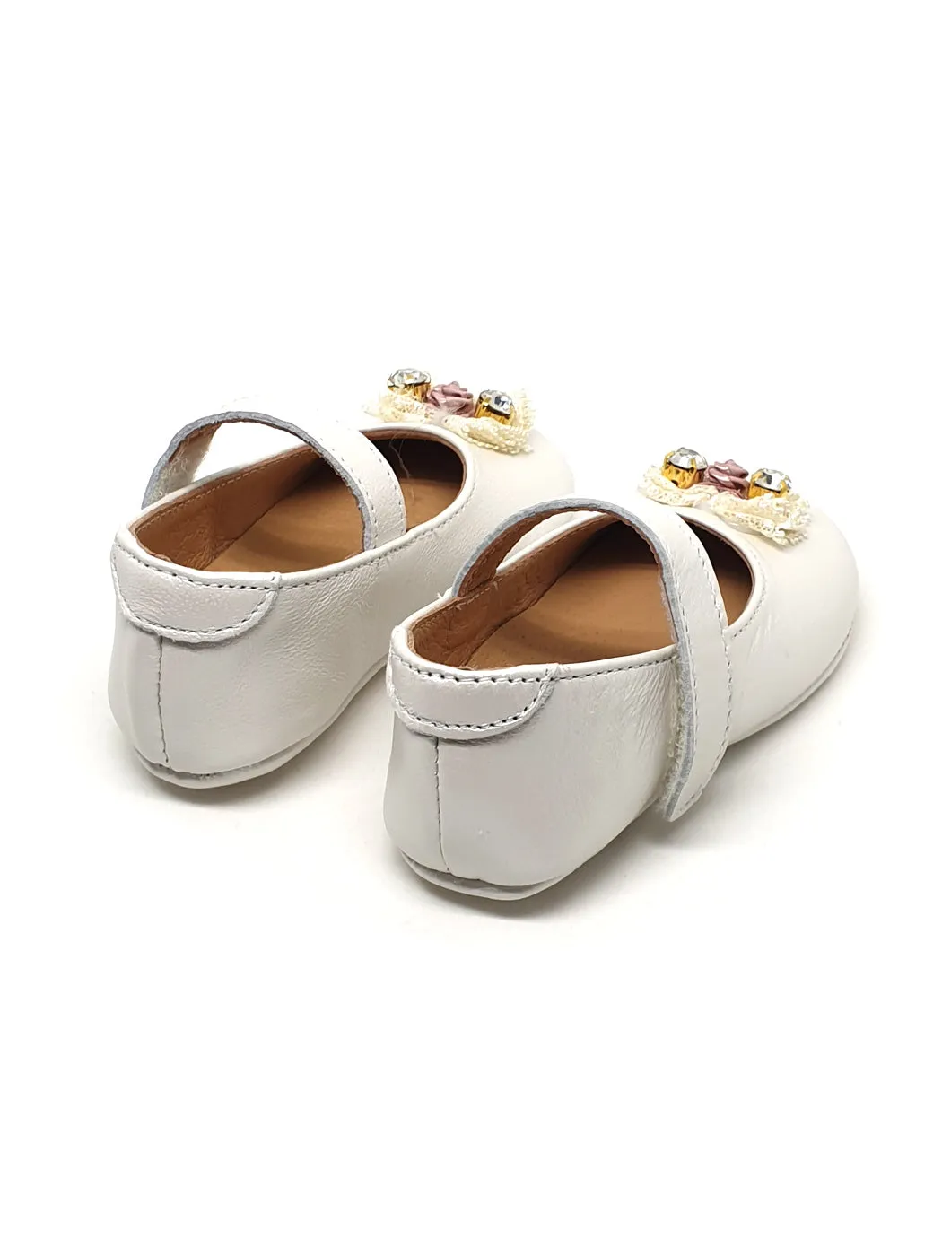 Leather Pre-Walker Shoes for baby-PR-M259-Cream